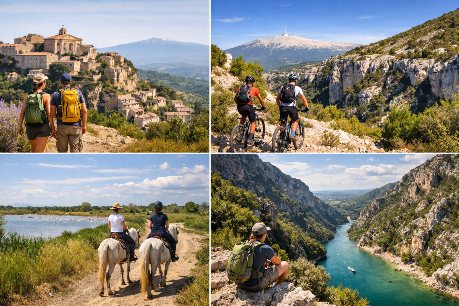 Discover Provence in an eco-friendly way through hiking, horse riding, mountain biking and cultural activities Luberon, Provence Chemin des Parcs, Regional Natural Park of Luberon in Provence