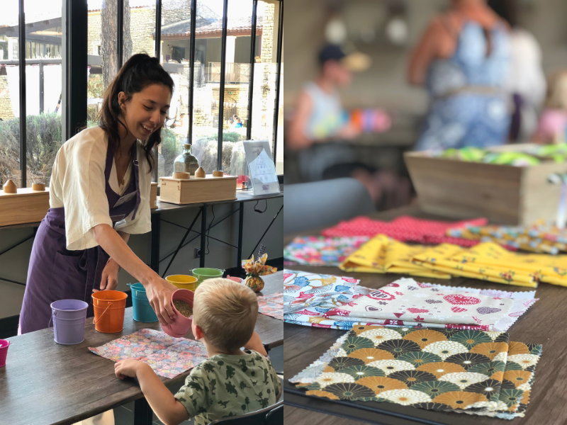 lavender sachet making workshop for children 