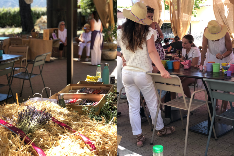 Workshops for children and summer decoration of the lavender garden 