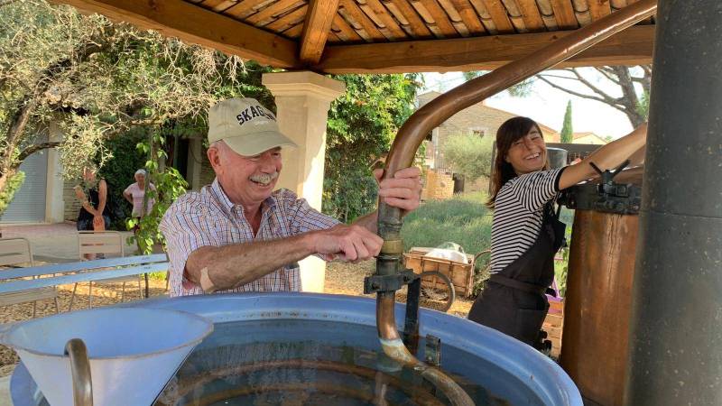 Live traditional distillation workshop at lavender Museum in Provence